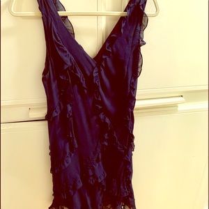 BCBG sleeveless ruffle belt dress